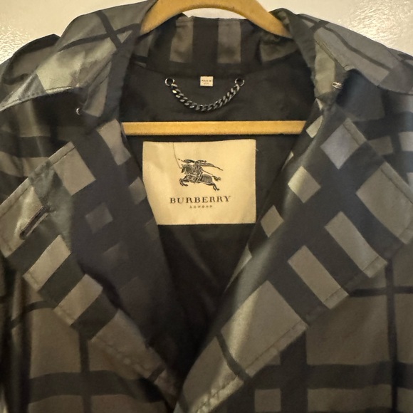 Burberry Charcoal and Black Checkered Coat - Picture 3 of 3
